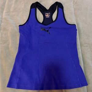 Puma Royal Blue and Black Athletic Tank